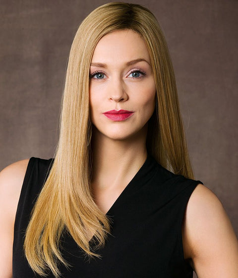 Anastasia Long Large RH Human Hair Mono/Hand - Tied Lace Front Wig By Belle Madame - Valentine Wigs