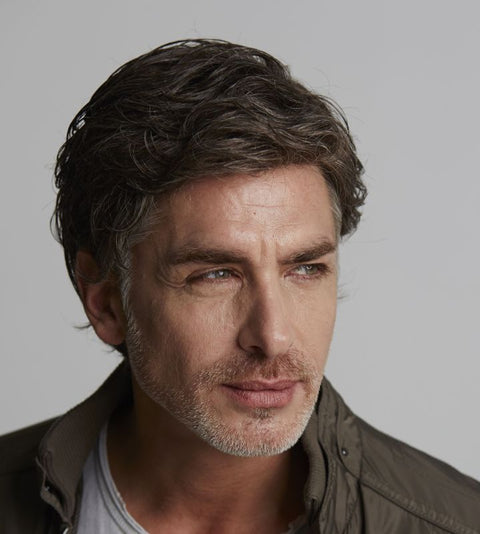 Bob Monofilament Handknotted Mens Wig by Gisela Mayer Menline - Valentine Wigs