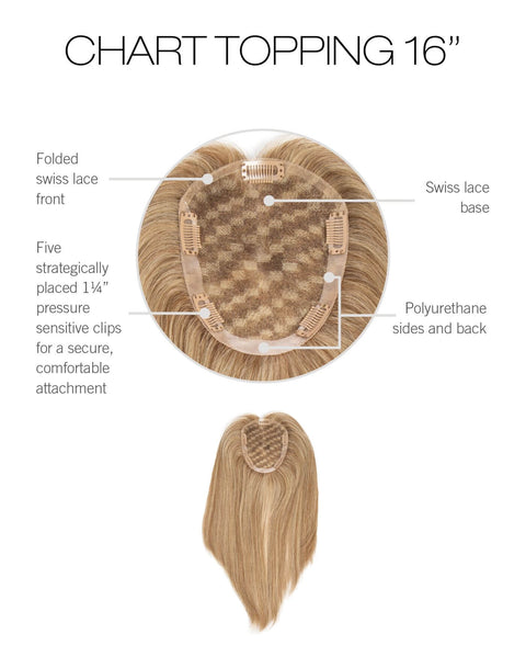 Chart Topping 16" Human Hair Enhancer Hairpiece by Raquel Welch - Valentine Wigs