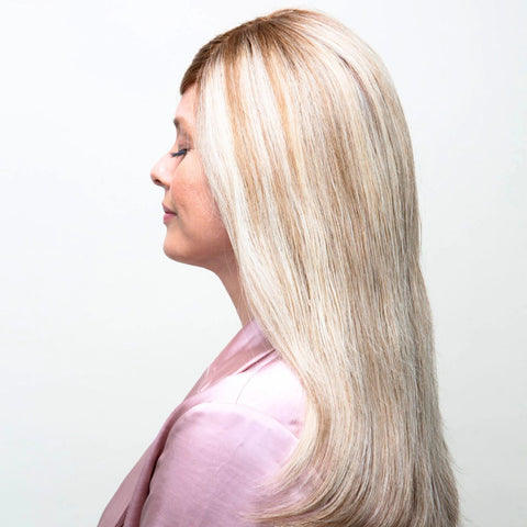 Clio 18"Hand - Tied Heat Friendly Topper Collection by Dimples - Valentine Wigs