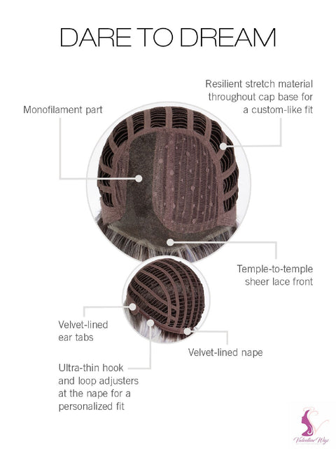 Dare To Dream Part Mono Lace Front Wig Gabor Collection Designer Series - Valentine Wigs