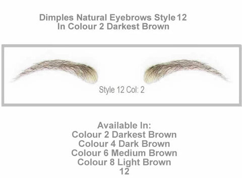 Dimples Natural Eyebrows Style 12 Surplus Stock Clearance Sale - Non Returnable - Valentine Wigs