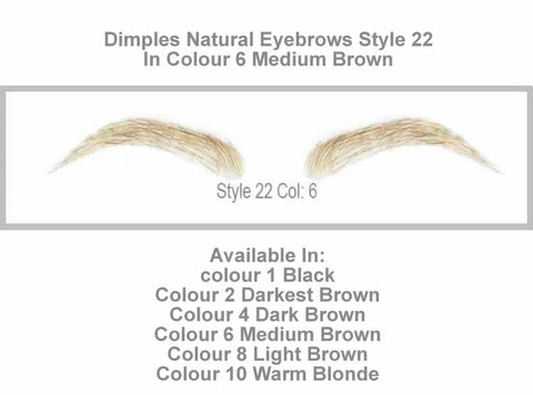 Dimples Natural Eyebrows Style 22 Surplus Stock Clearance Sale - Non Returnable - Valentine Wigs