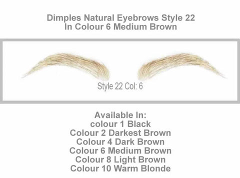 Dimples Natural Eyebrows Style 22 Surplus Stock Clearance Sale - Non Returnable
