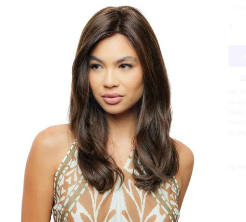 Discreet Human Hair Topper Orchid Collection Rene of Paris - Valentine Wigs