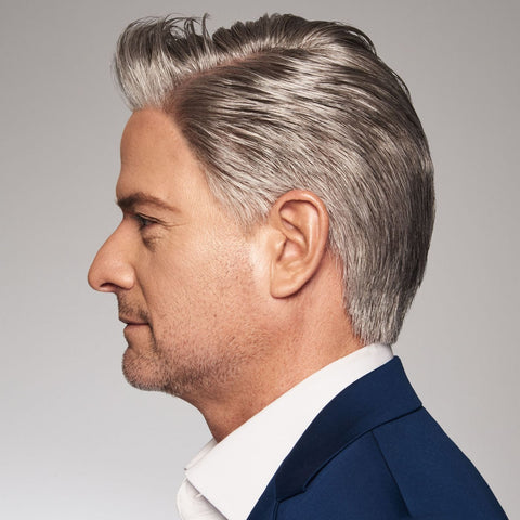 Distinguished Mono/Hand-Tied Lace Front Men's Wig By HIM - Valentine Wigs