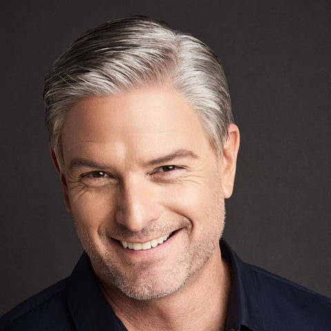 Distinguished Mono/Hand-Tied Lace Front Men's Wig By HIM - Valentine Wigs