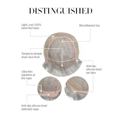 Distinguished Mono/Hand-Tied Lace Front Men's Wig By HIM - Valentine Wigs