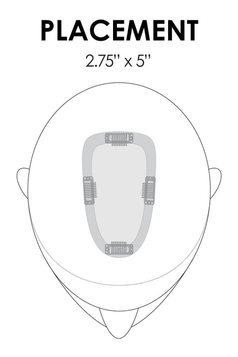 easiPart French 8" Remy Human Hair Topper By Jon Renau - Valentine Wigs