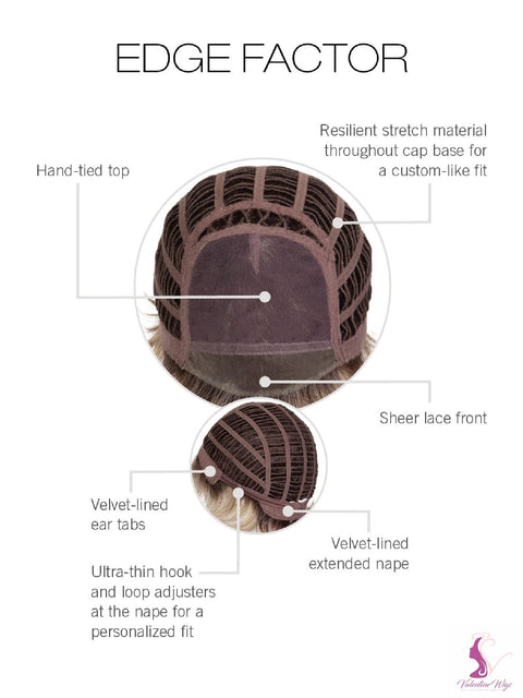 Edge Factor Part Mono Lace Front Wig Gabor Collection Designer Series - Valentine Wigs