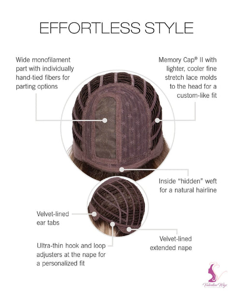 Effortless Style Part Mono Wig By Raquel Welch - Valentine Wigs