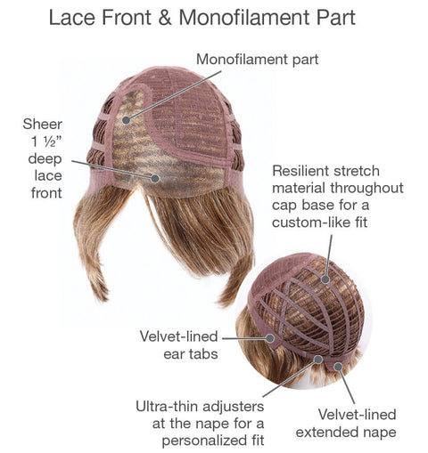 Everyday Elegant Part Mono Lace Front Wig Gabor Collection - Valentine Wigs