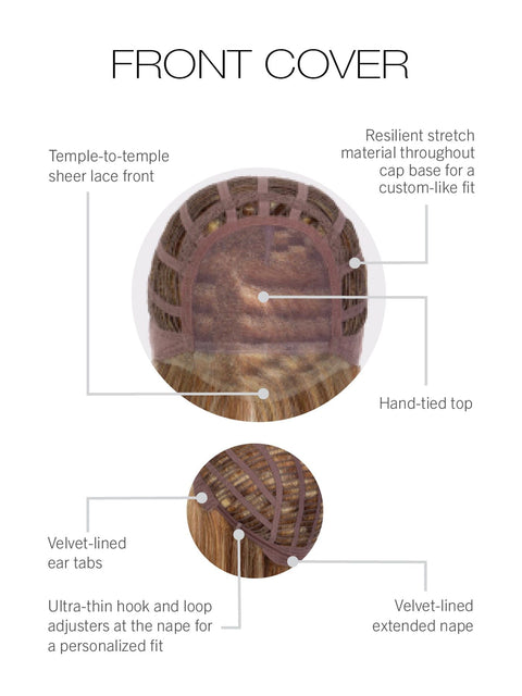 Front Cover Mono/Hand - Tied Ext Lace Front Wig by Gabor Designer Series - Valentine Wigs