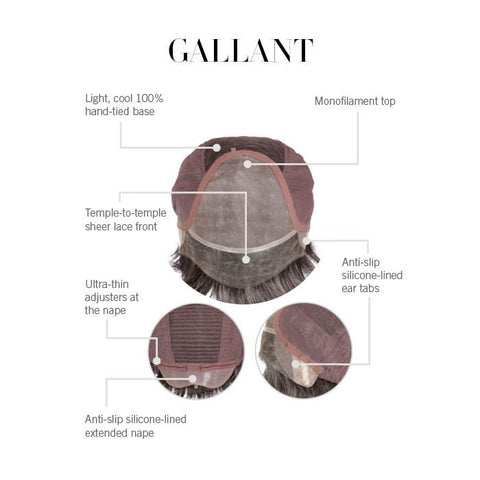 Gallant Mono/Hand-Tied Lace Front Men's Wig By HIM - Valentine Wigs