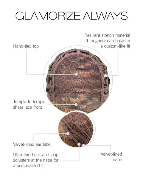 Glamorize Always Hand-Tied Ext Lace Front Wig Gabor Collection Designer Series - Valentine Wigs