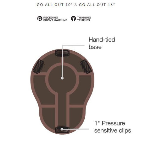 Go All Out 10" Hand-Tied Topper - Valentine Wigs