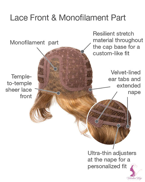 High Impact Part Mono Lace Front Wig Gabor Luxury Collection - Valentine Wigs