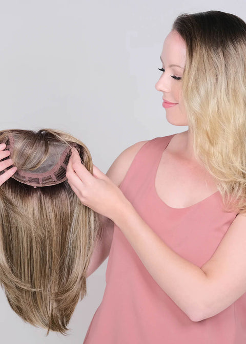 Lace Front Mono Topper Bangs 16 Belle Tress Café Collection - Valentine Wigs