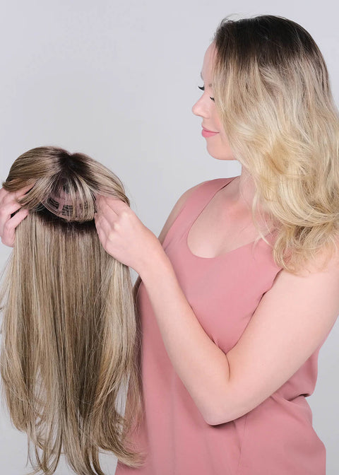 Lace Front Mono Topper Bangs 19 Belle Tress Café Collection - Valentine Wigs