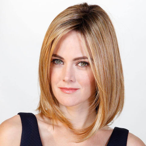 Lace Front Mono Topper Straight 14 Belle Tress Café Collection - Valentine Wigs