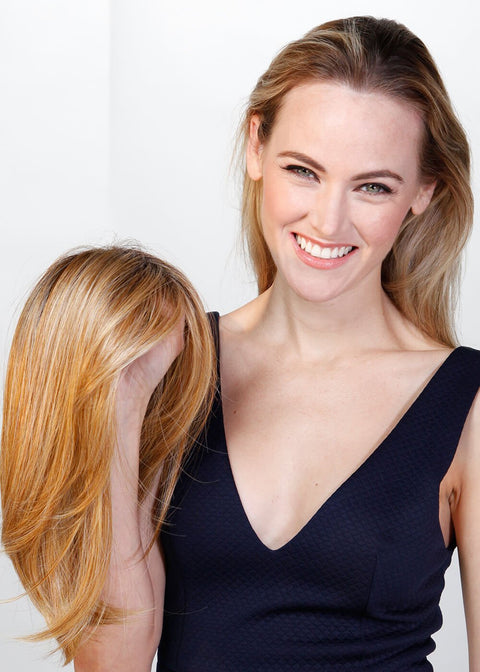 Lace Front Mono Topper Straight 14 Belle Tress Café Collection - Valentine Wigs