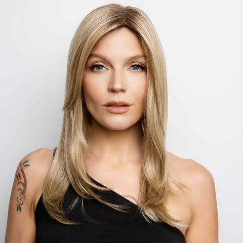 Long Mono TP Large Ladies Hair Mono Topper / Enhancer By Amore Rene of Paris - Valentine Wigs