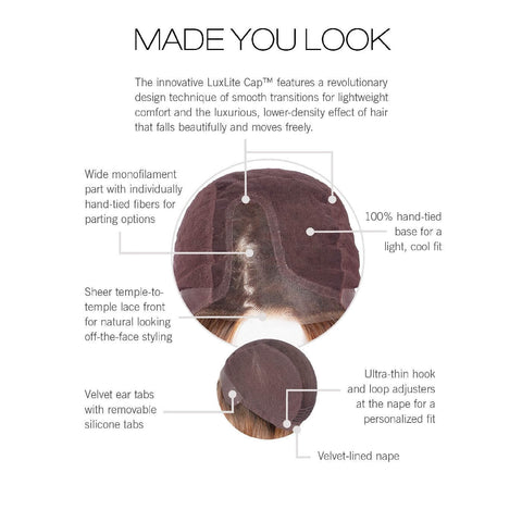 Made You Look Part Mono Lace Front Wig by Raquel Welch Wigs - Valentine Wigs