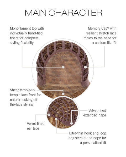 Main Character Mono Top Extended Lace Front Wig By Raquel Welch - Valentine Wigs