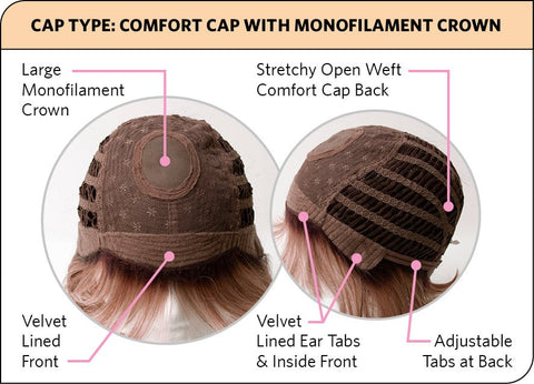 On A Whim Petite Mono Crown Wig by Natural Image - Valentine Wigs