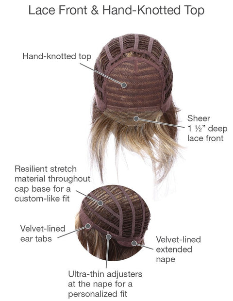 Paradox 100% Hand-Tied Top Lace Front Wig Gabor Luxury Collection - Valentine Wigs