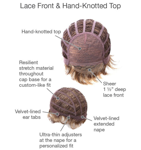 Pinnacle 100% Hand-Tied Top Lace Front Wig Gabor Collection - Valentine Wigs