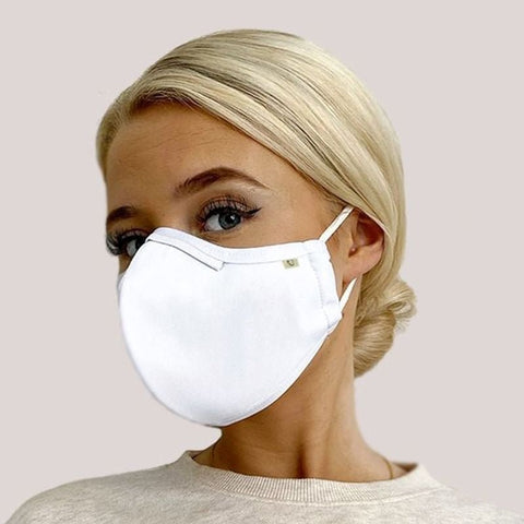 Protective Face Mask Christine Headwear Collection - White - Valentine Wigs