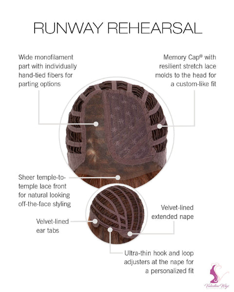 Runway Rehearsal Part Mono Extended Lace Front Wig By Raquel Welch - Valentine Wigs