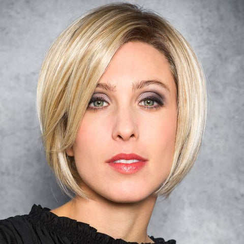 THE SPLENDID Petite Average Human Hair Blend Mono Wig By Belle Madame - Valentine Wigs