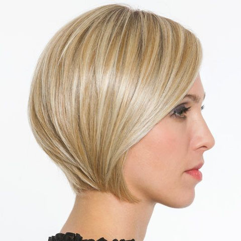 THE SPLENDID Petite Average Human Hair Blend Mono Wig By Belle Madame - Valentine Wigs