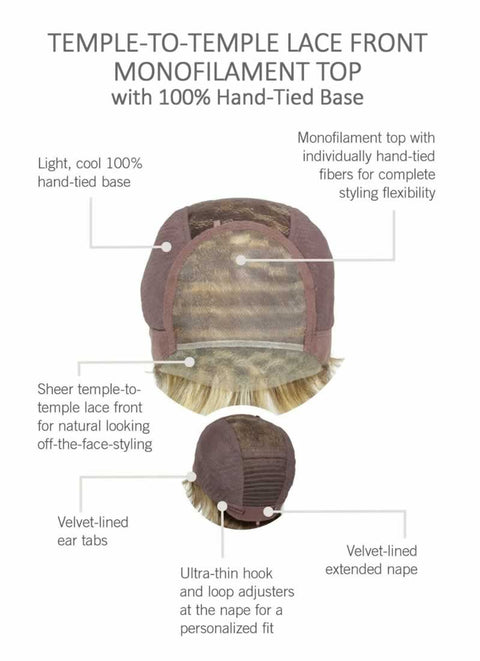 Untold Story Mono 100% Hand-Tied Lace Front Wig by Raquel Welch Wigs - Valentine Wigs