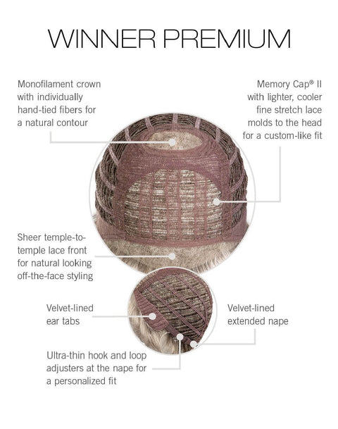 Winner Premium Mono Crown Lace Front Wig by Raquel Welch Wigs - Valentine Wigs