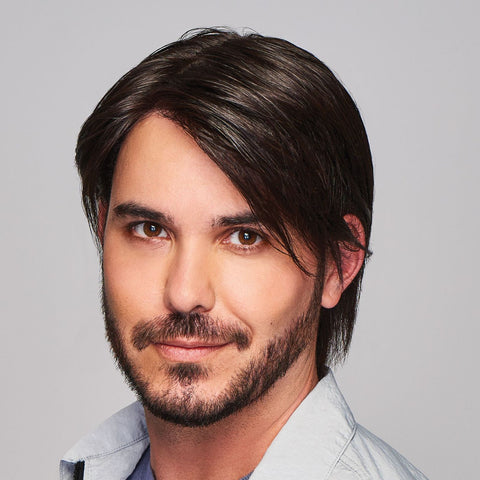 Sharp Mono/Hand - Tied Lace Front Men's Wig By HIM - Valentine Wigs