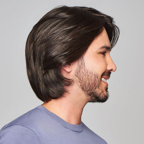 Sharp Mono/Hand - Tied Lace Front Men's Wig By HIM - Valentine Wigs